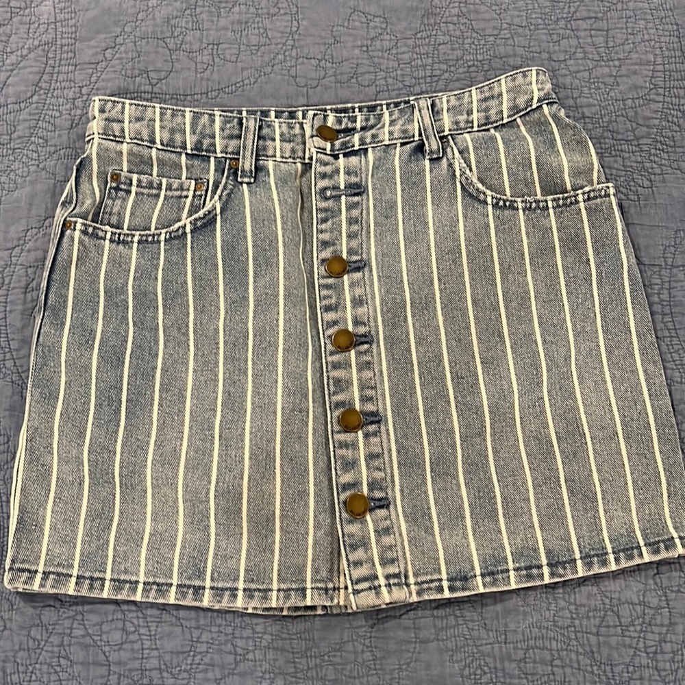 Billabong striped denim skirt